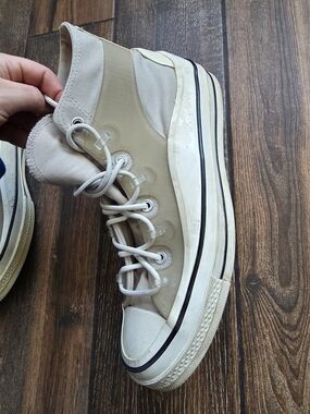 Chuck Taylor High-Top Sneaker in Light Beige Rubber Shield Mens Sz 10 Steerwear